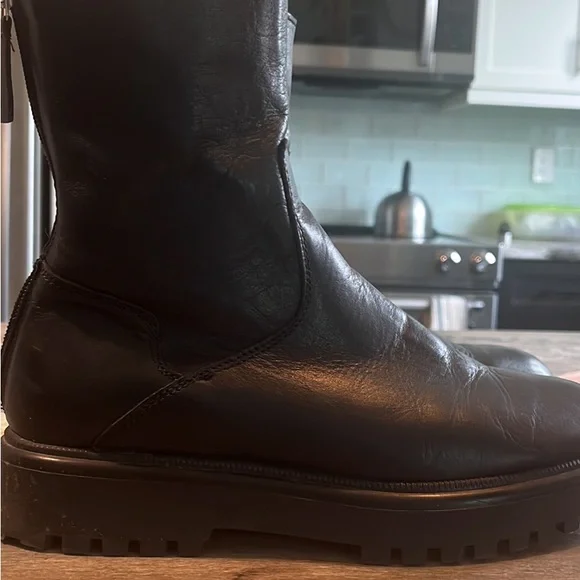 Mango Leather Boot Size 9.5 - Picture 3 of 3